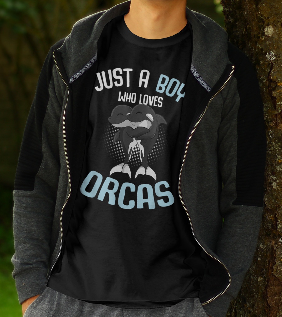 Just A Boy Who Loves Orcas T-Shirt