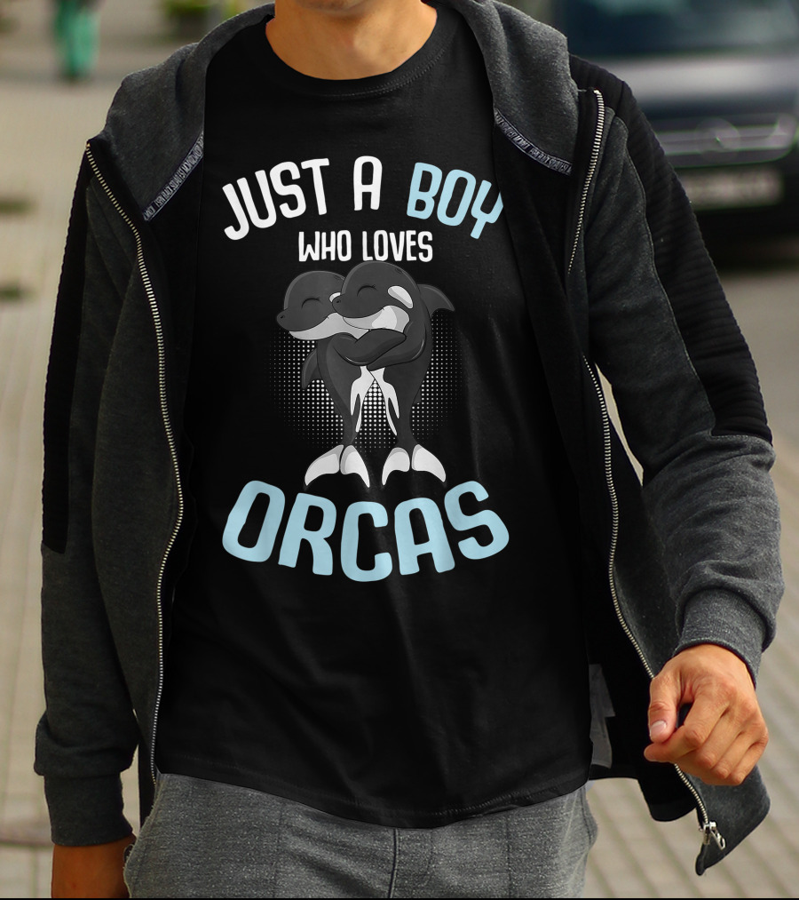 Just A Boy Who Loves Orcas T-Shirt