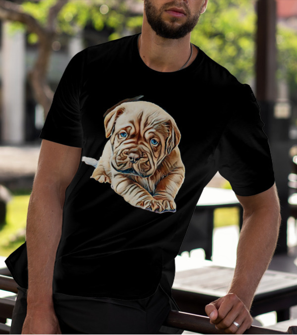 Puppy Mastiff On Bed Bordeaux Dogue De Bordeaux T-Shirt