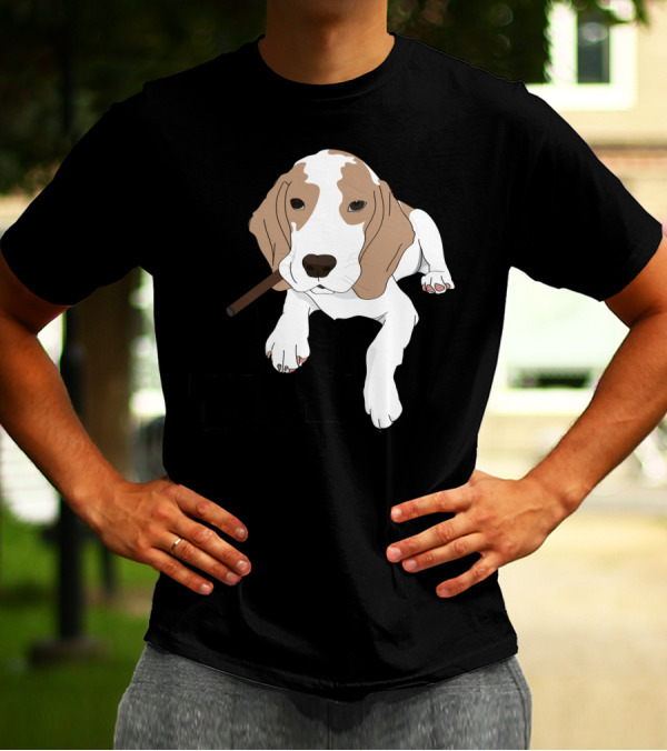 Beagle With Attitude And Cigar - My Beagle Is Cooler Than You T-Shirt