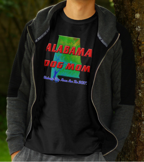 Alabama Dog Mom Alabama Dog Moms Are The Best Map T-Shirt
