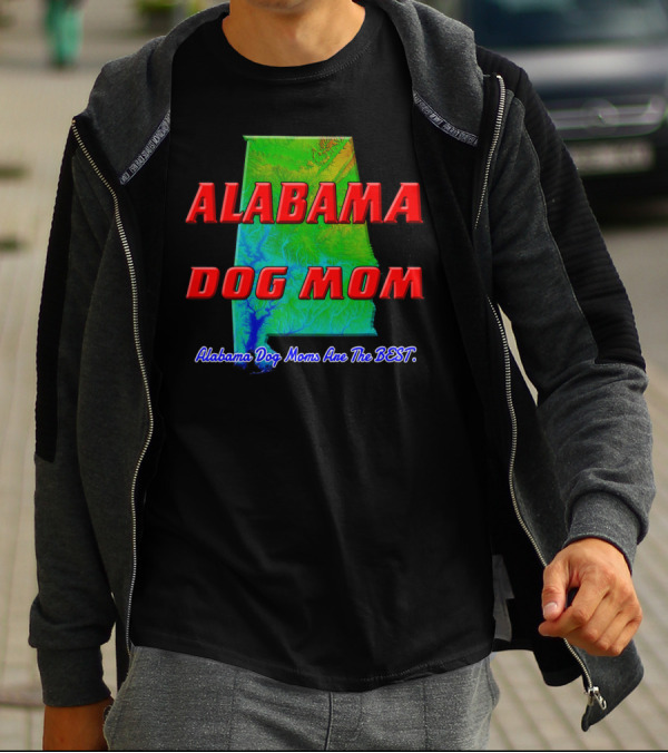 Alabama Dog Mom Alabama Dog Moms Are The Best Map T-Shirt