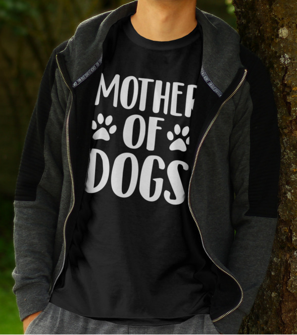 Mother Of Dogs Paw Print Cute Mom Pet T-Shirt