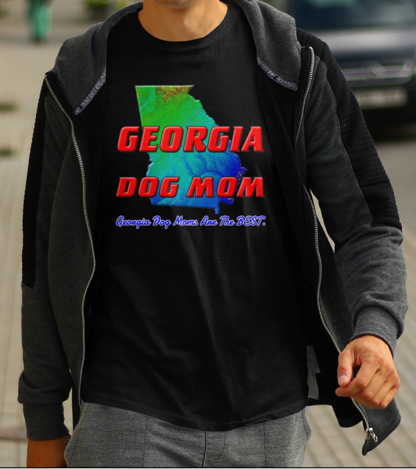 Georgia Dog Mom Georgia Dog Moms Are The Best Map T-Shirt