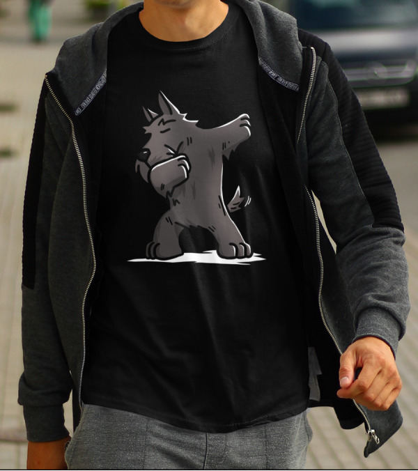 Scottish Terrier Dog Performing Dab Dance Move T-Shirt