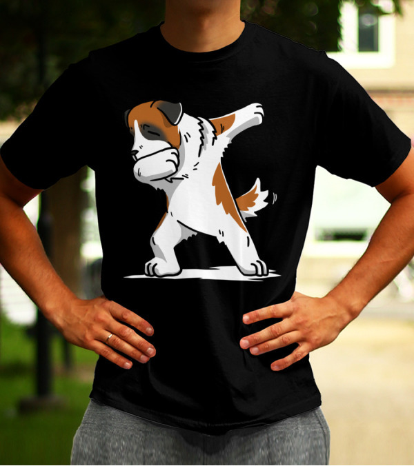 Saint Bernard Dab Dance Dog In Dabbing Pose Fun T-Shirt