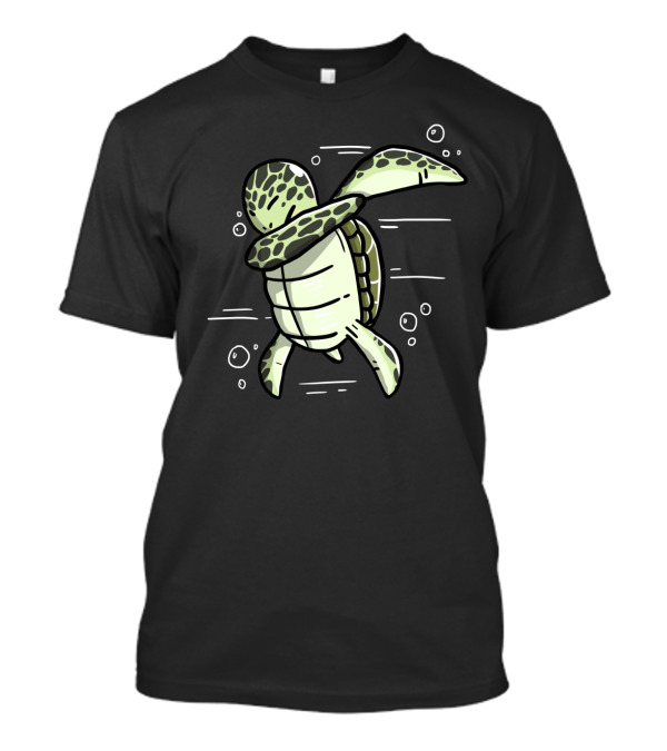 Turtle Dabbing Dance Move With Dog Dab Influence T-Shirt
