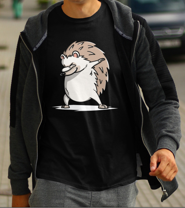 Hedgehog Dab Dance Move Cartoon T-Shirt