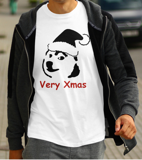 Doge Doggo Very Xmas Santa Hat Dog Christmas T-Shirt