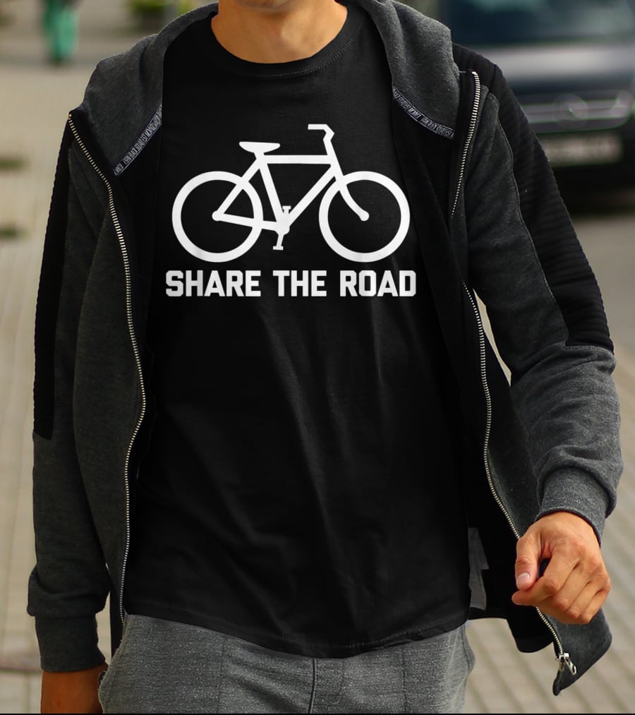 Share The Road Funny Cool Cycling Bicycle T-Shirt