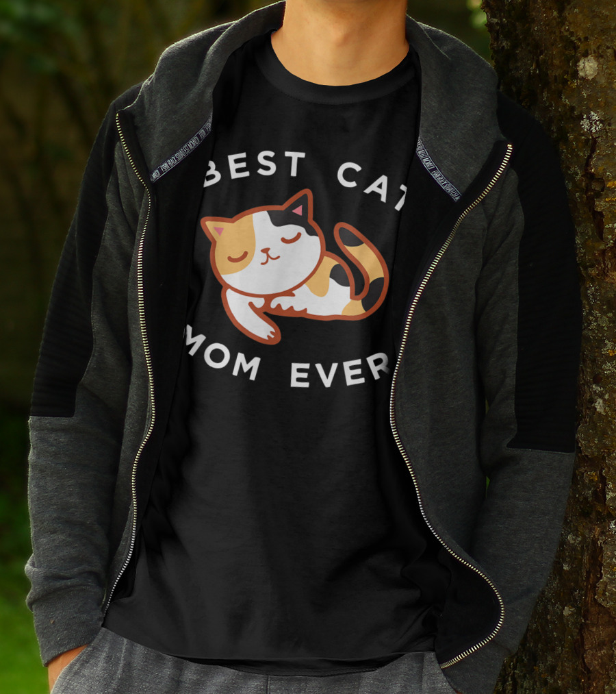 Best Cat Mom Ever Calico Kitty T-Shirt