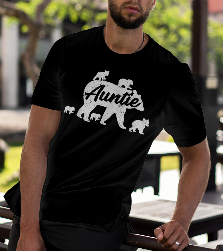 Vintage Auntie Bear With Five Cubs T-Shirt