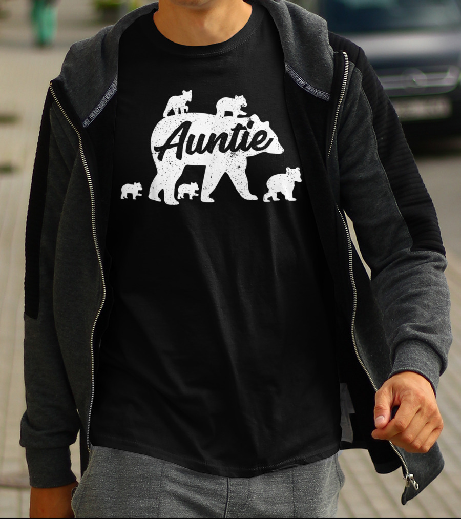 Vintage Auntie Bear With Five Cubs T-Shirt