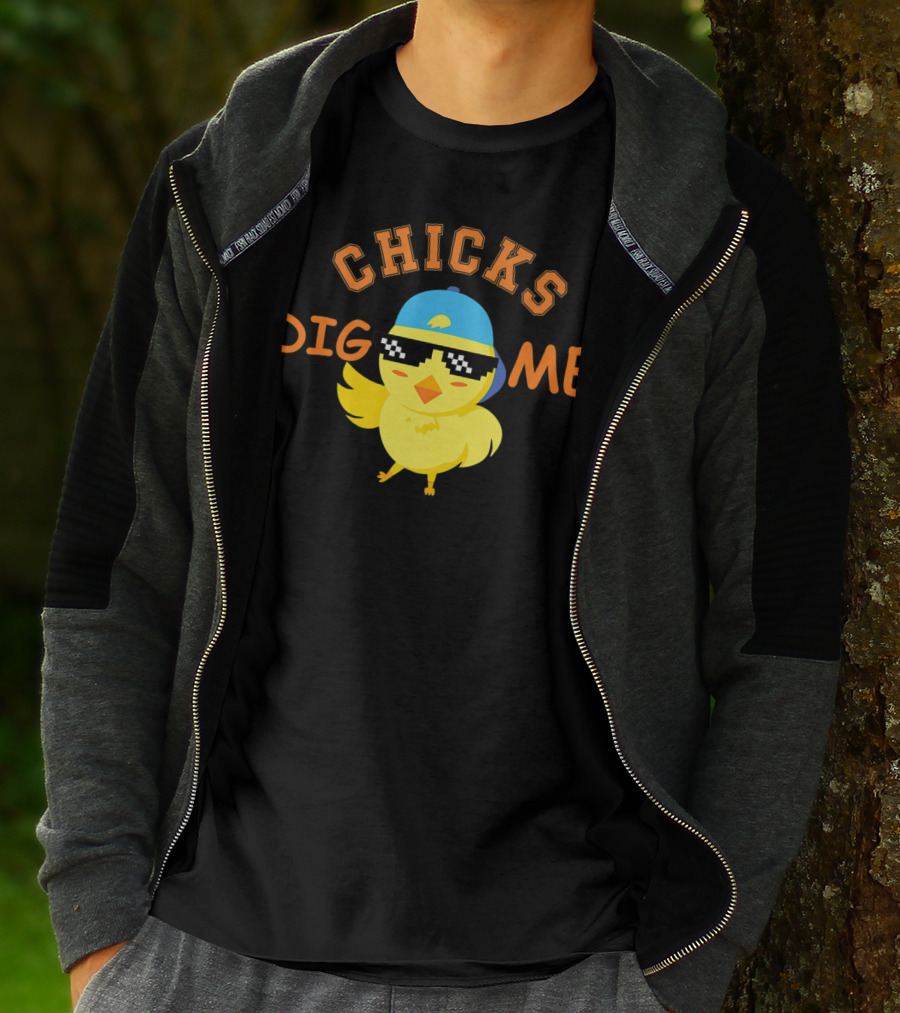 Chicks Dig Me Cool Sunglasses Easter Toddler Fun T-Shirt