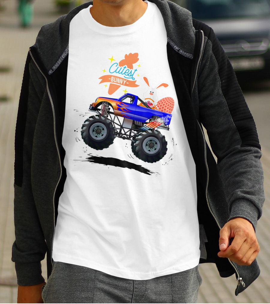 Cutest Easter Bunny Monster Truck Egg Hunt Adventure T-Shirt