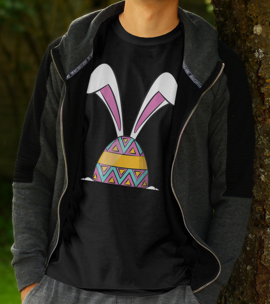 Funny Bunny Easter Cute Happy Rabbit Egg T-Shirt
