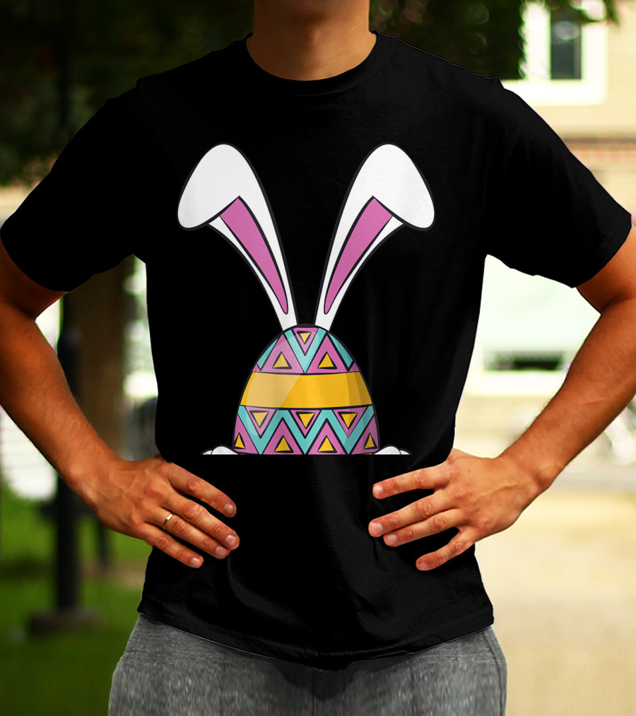 Funny Bunny Easter Cute Happy Rabbit Egg T-Shirt