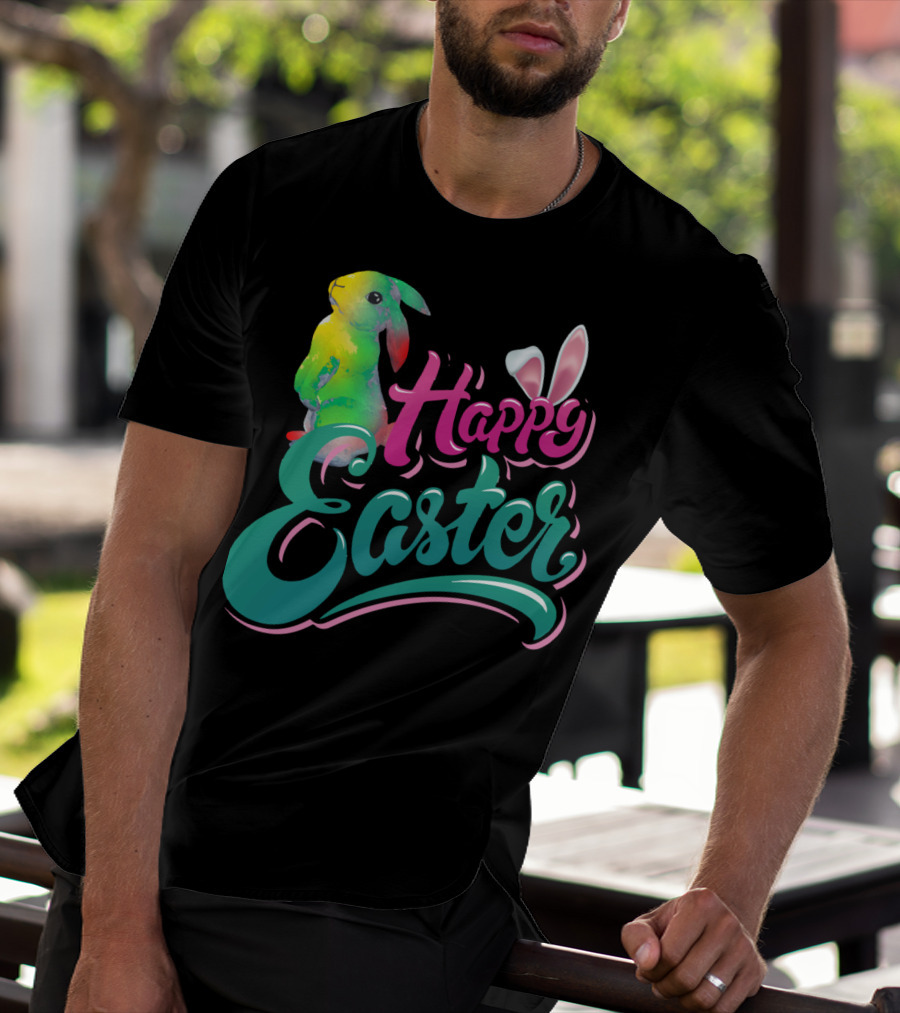Happy Easter Watercolor Bunny Vibrant T-Shirt