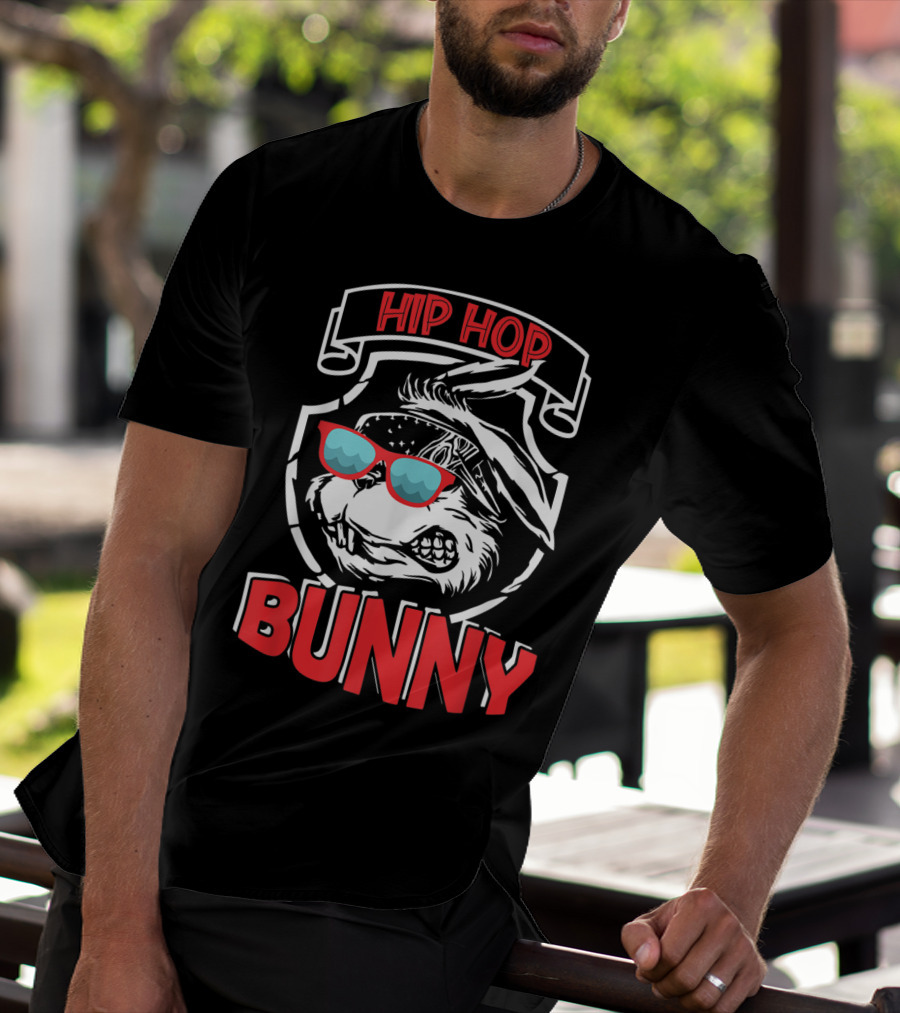 Hip Hop Bunny With Sunglasses Easter Toddler T-Shirt