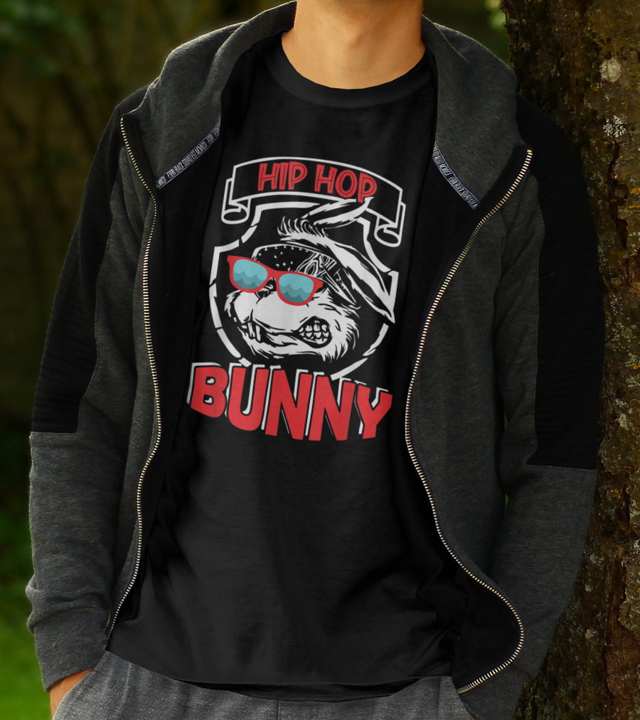Hip Hop Bunny With Sunglasses Easter Toddler T-Shirt