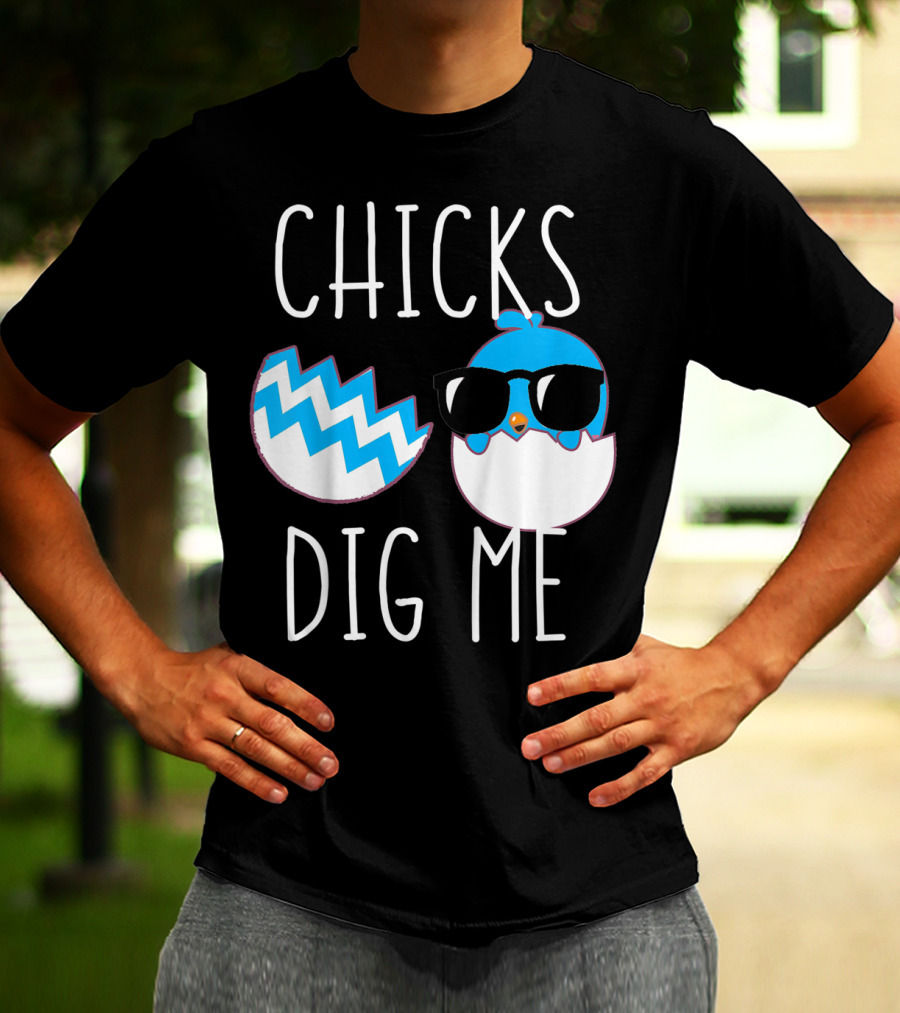 Chicks Dig Me Funny Easter Baby Toddler Kids T-Shirt
