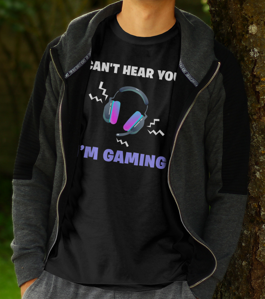 Can't Hear You I'm Gaming Funny Video Game Headset T-Shirt