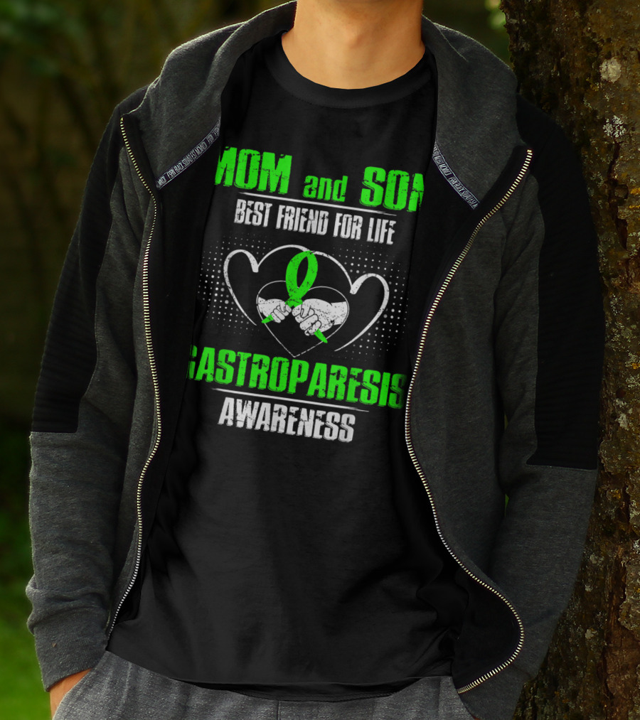 Mom And Son Best Friend For Life Gastroparesis Awareness T-Shirt