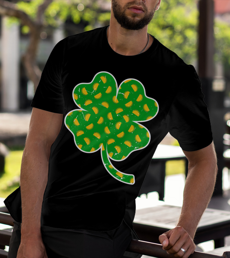 Taco Lover St Patricks Day Clover Saint Paddys Shamrock Tacos T-Shirt