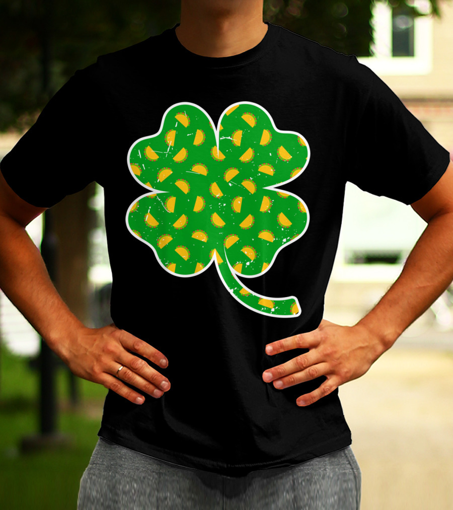 Taco Lover St Patricks Day Clover Saint Paddys Shamrock Tacos T-Shirt