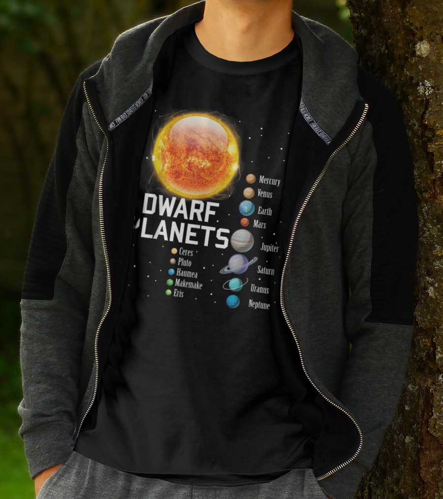 Dwarf Planets Solar System Mercury Venus Earth Mars Jupiter Saturn Uranus Neptune T-Shirt