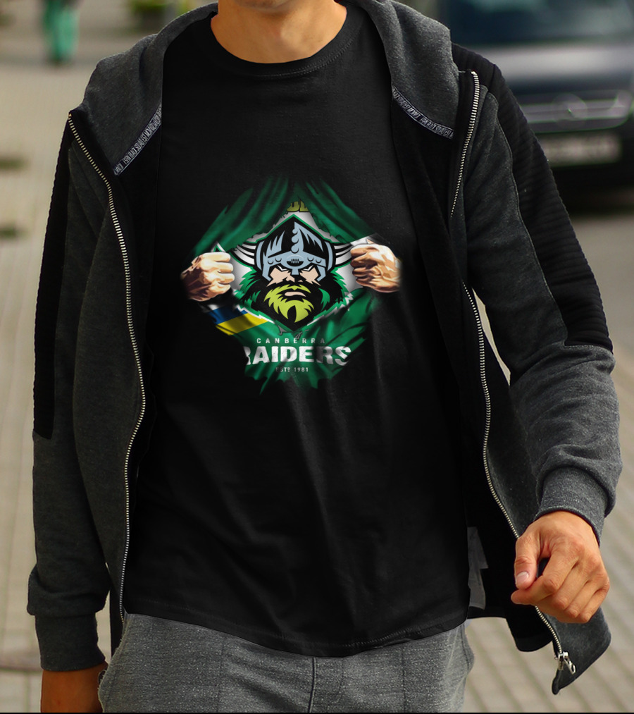 Canberra Raiders Viking Warrior Fan Pride Est 1981 T-Shirt