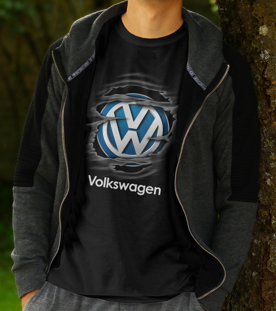 Limited Volkswagen Logo Torn Paper Effect T-Shirt