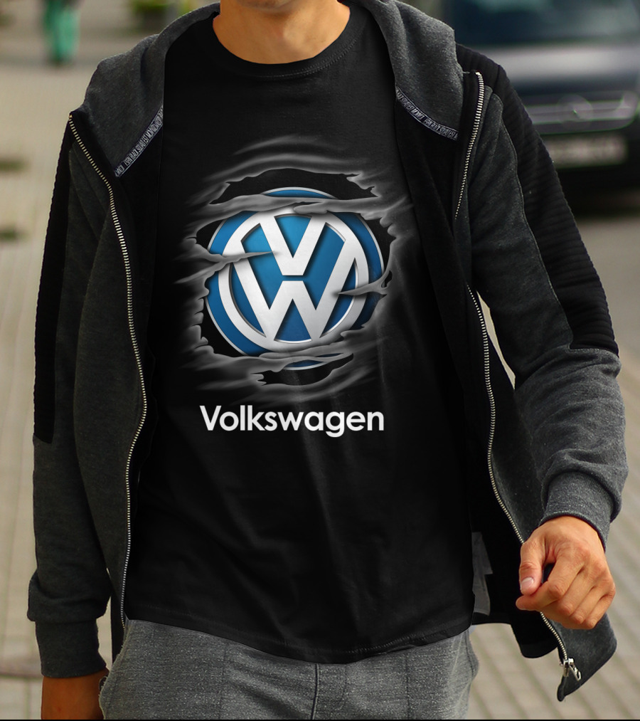 Limited Volkswagen Logo Torn Paper Effect T-Shirt