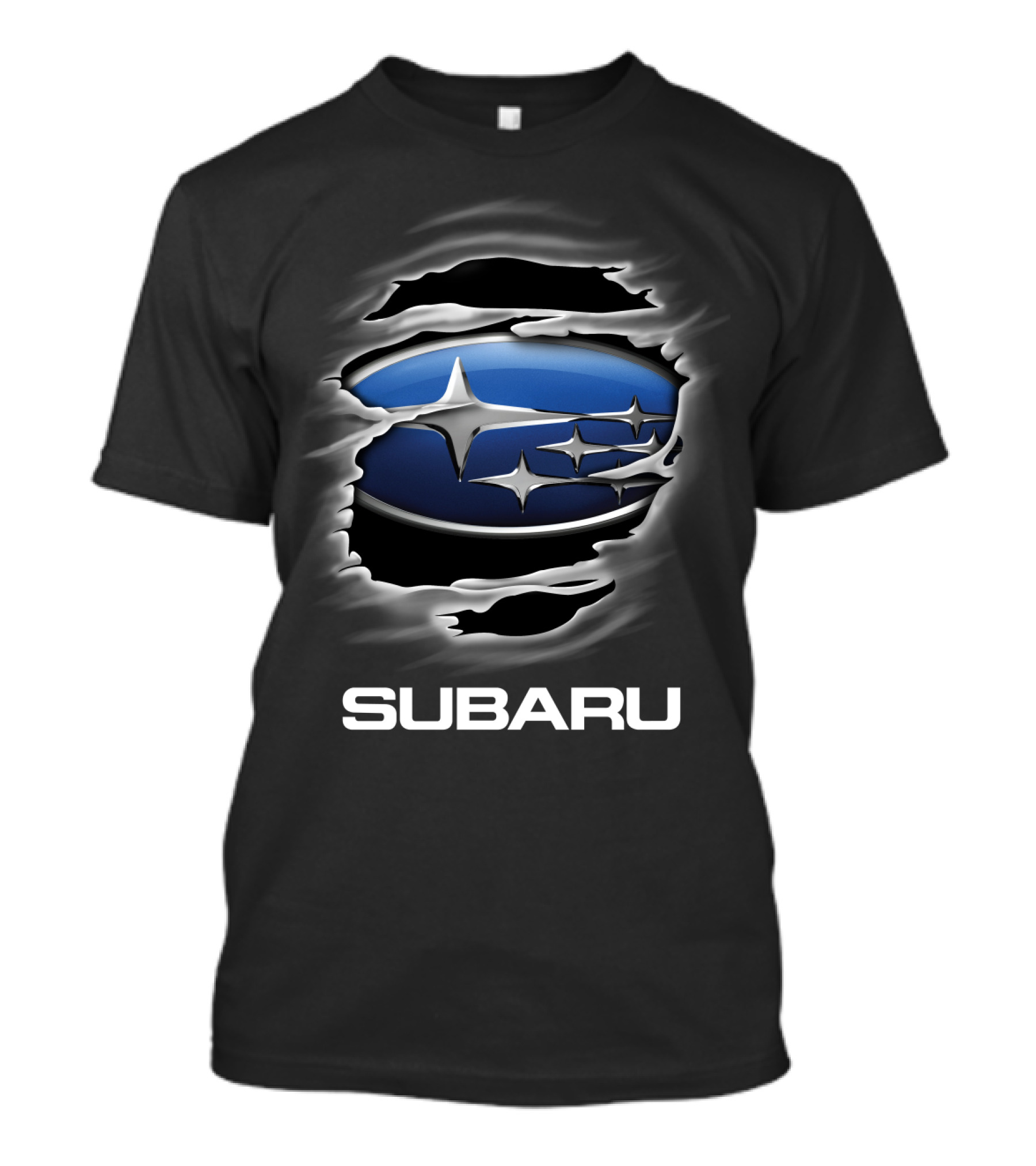 Limited Subaru Logo Ripped Effect T-Shirt