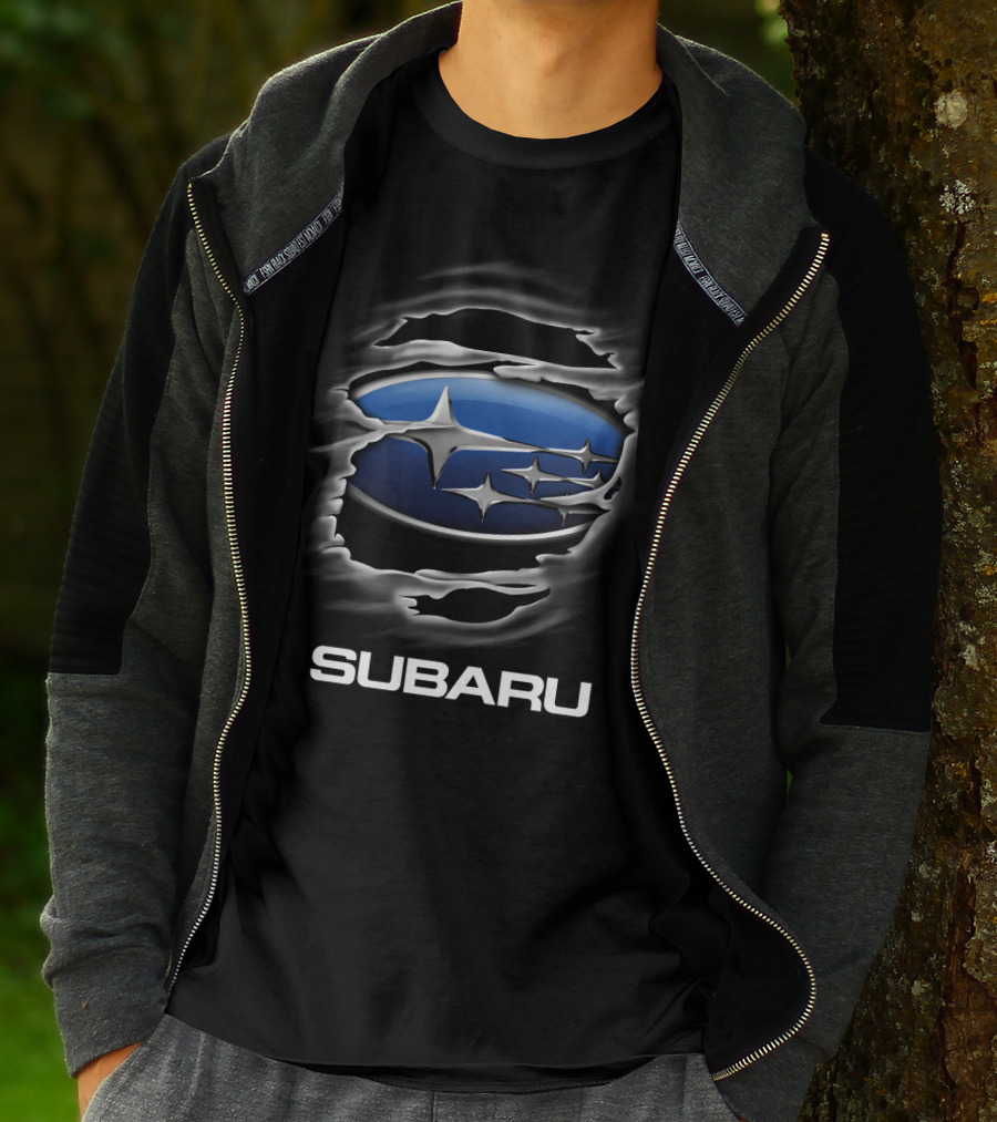 Limited Subaru Logo Ripped Effect T-Shirt