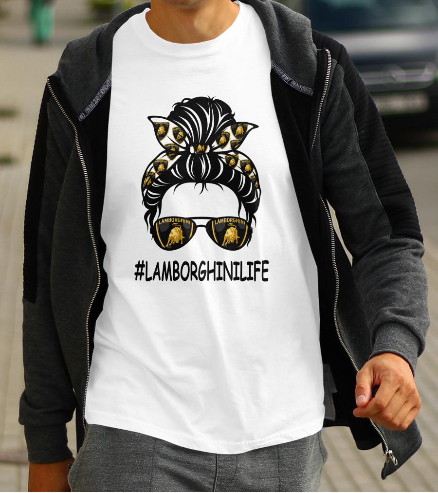 LAMBORGHINILIFE Sunglasses And Bandana T-Shirt