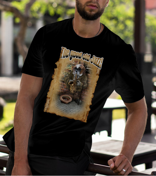 The Good Old Jazz Dog Playing Saxophone T-Shirt