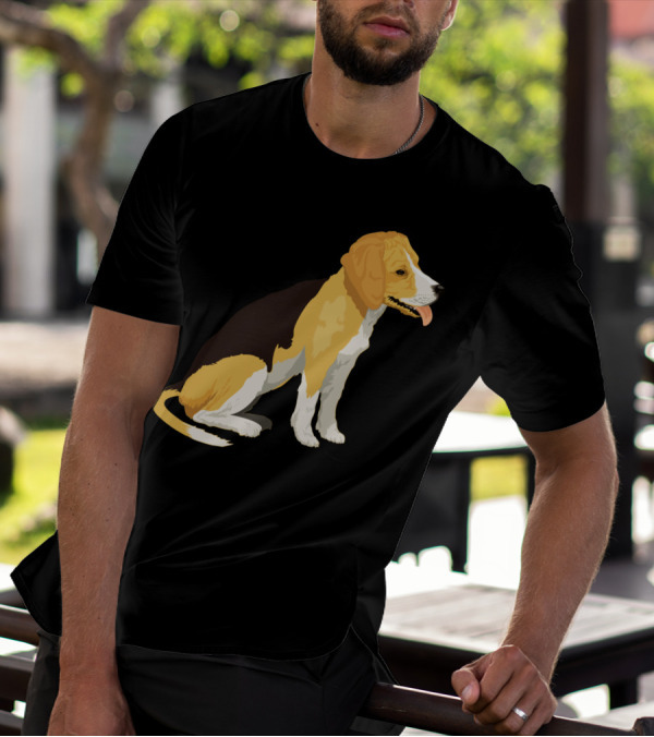 Beagle Pet Black Yellow Dog T-Shirt