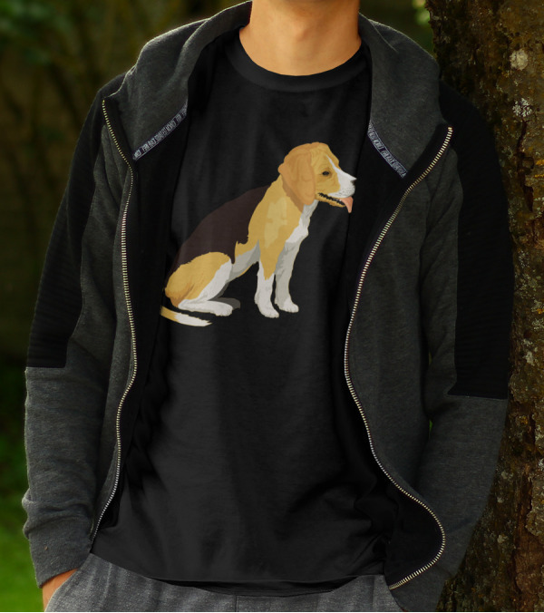 Beagle Pet Black Yellow Dog T-Shirt