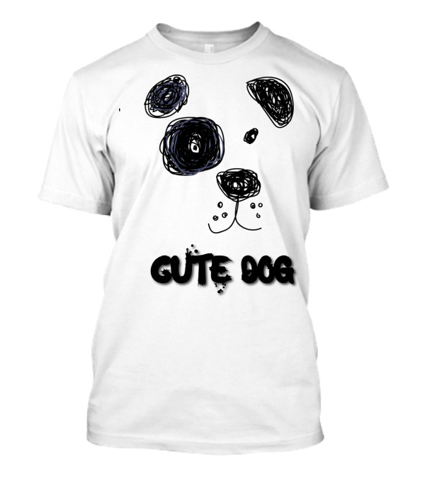 Cute Dog Abstract Scribble T-Shirt