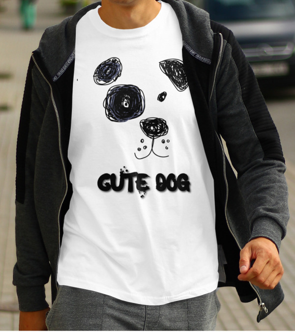 Cute Dog Abstract Scribble T-Shirt