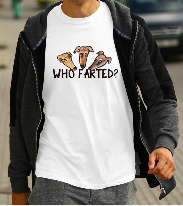 Who Farted Funny Dog Lovers Greyhound Trio T-Shirt