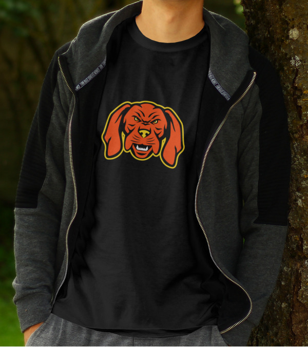 Hungarian Vizsla Dog Mascot Angry Face Icon With Fierce Expression T-Shirt