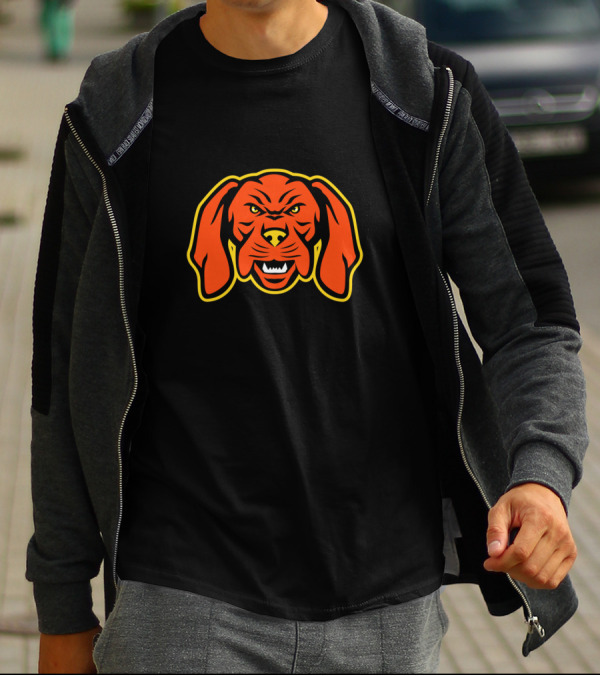 Hungarian Vizsla Dog Mascot Angry Face Icon With Fierce Expression T-Shirt