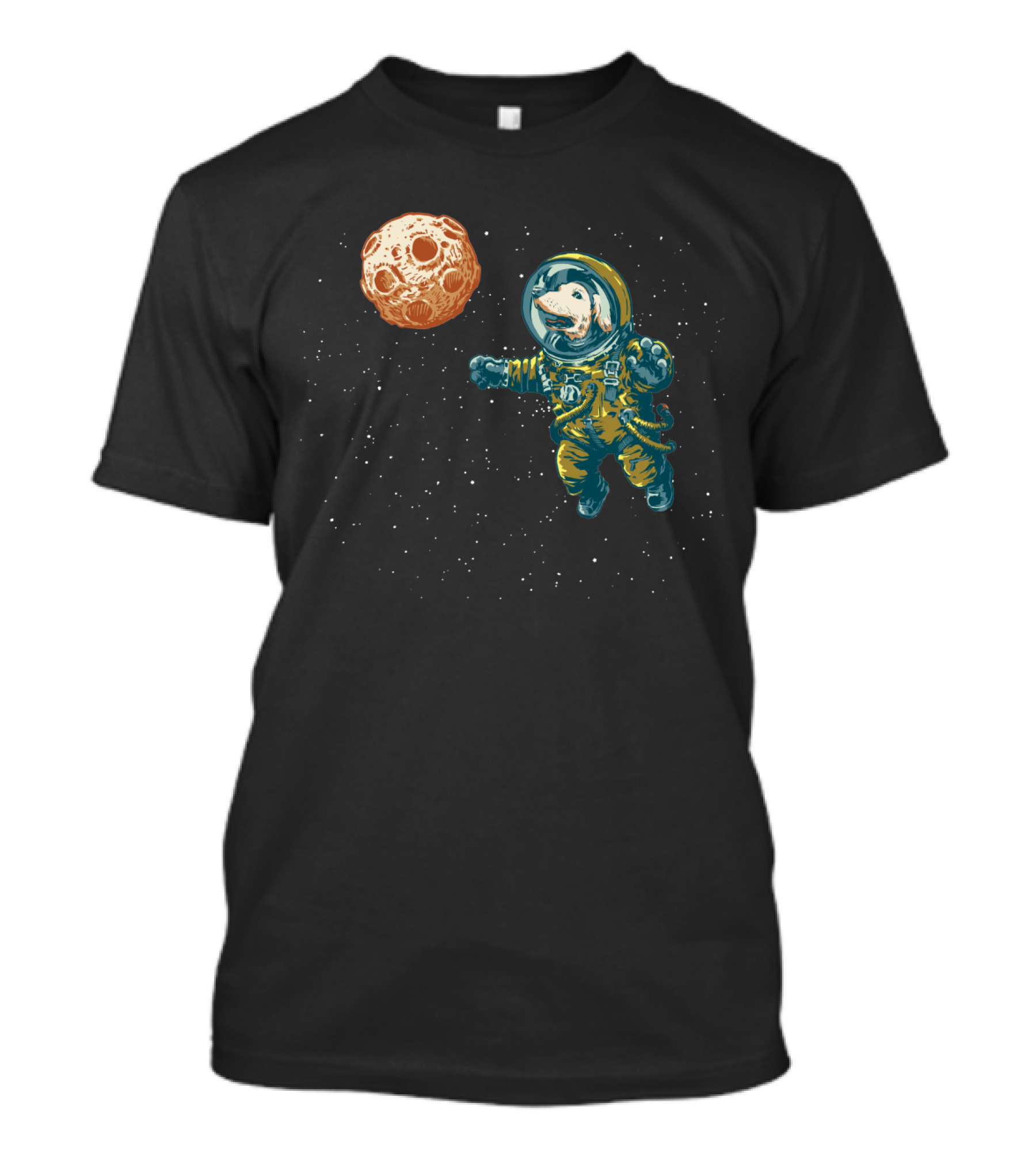 Soviet Space Dog Encounter With Celestial Fetching Planet T-Shirt