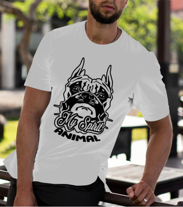 My Spirit Animal Boxer Dog Face T-Shirt