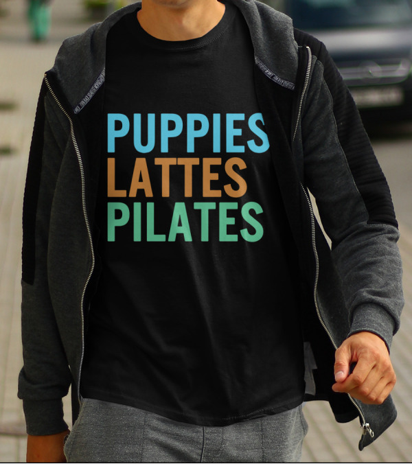 Puppies Lattes Pilates Enthusiast Trio T-Shirt