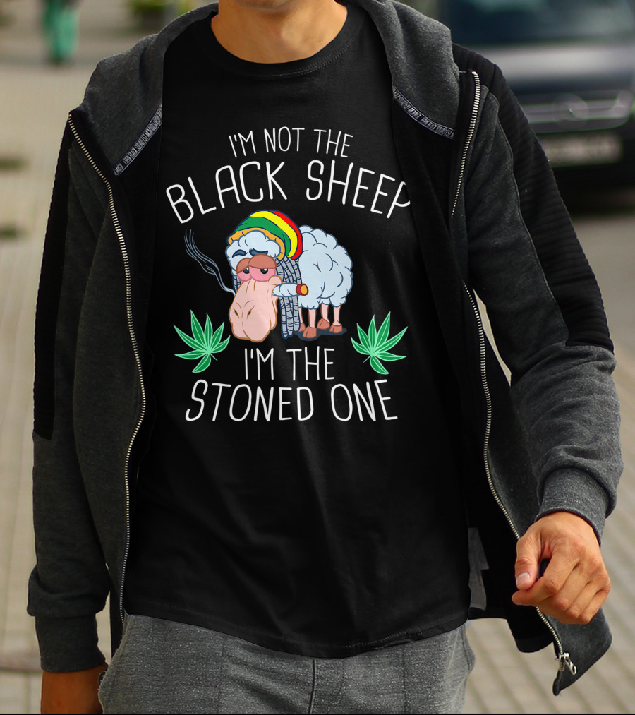 I'm Not The Black Sheep I'm The Stoned One Weed Cannabis Sheep THC T-Shirt