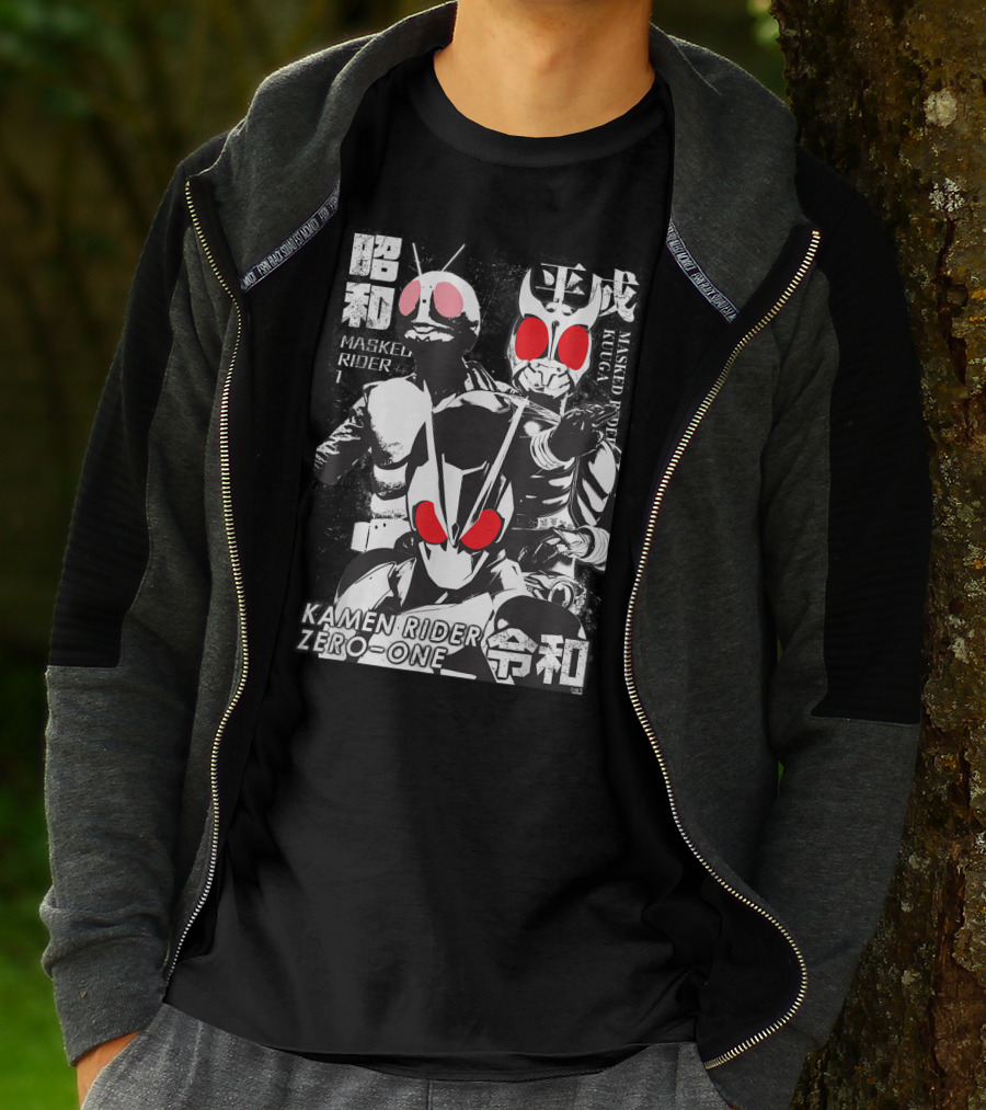 Kamen Rider Zero-One Showa Heisei Reiwa Masked Rider Kuuga T-Shirt