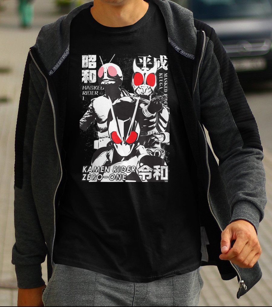 Kamen Rider Zero-One Showa Heisei Reiwa Masked Rider Kuuga T-Shirt